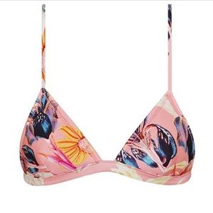 triangl floral bikini top
